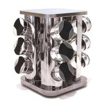 Paris Prix Carrousel à Épices  9 Pots en Verre  23cm Argent