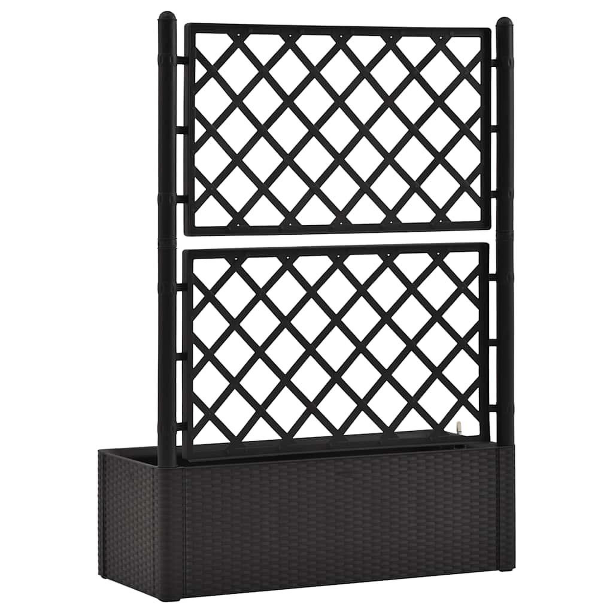 Voir la diapositive 6 : VIDAXL Lit sureleve de jardin treillis systeme d'arrosage Anthracite