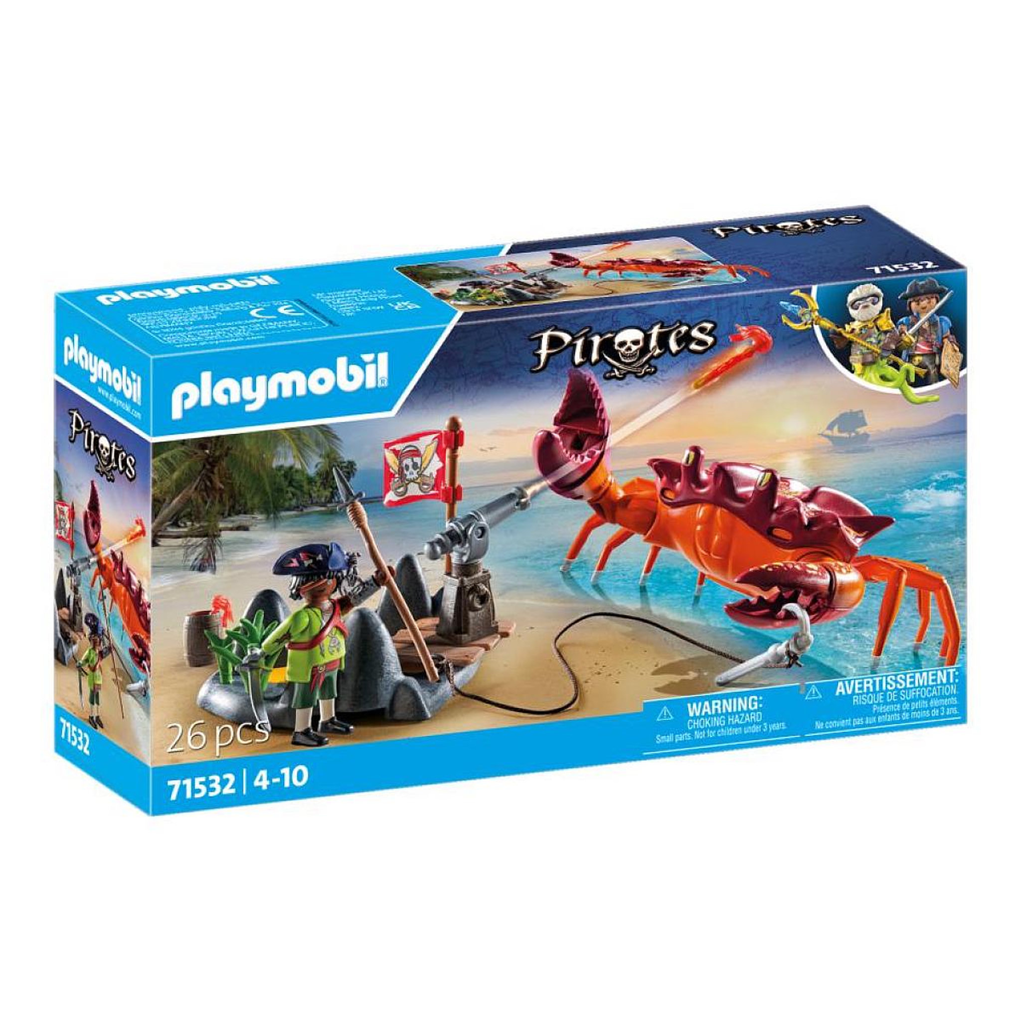 PLAYMOBIL 71532 Pirate et crabe géant