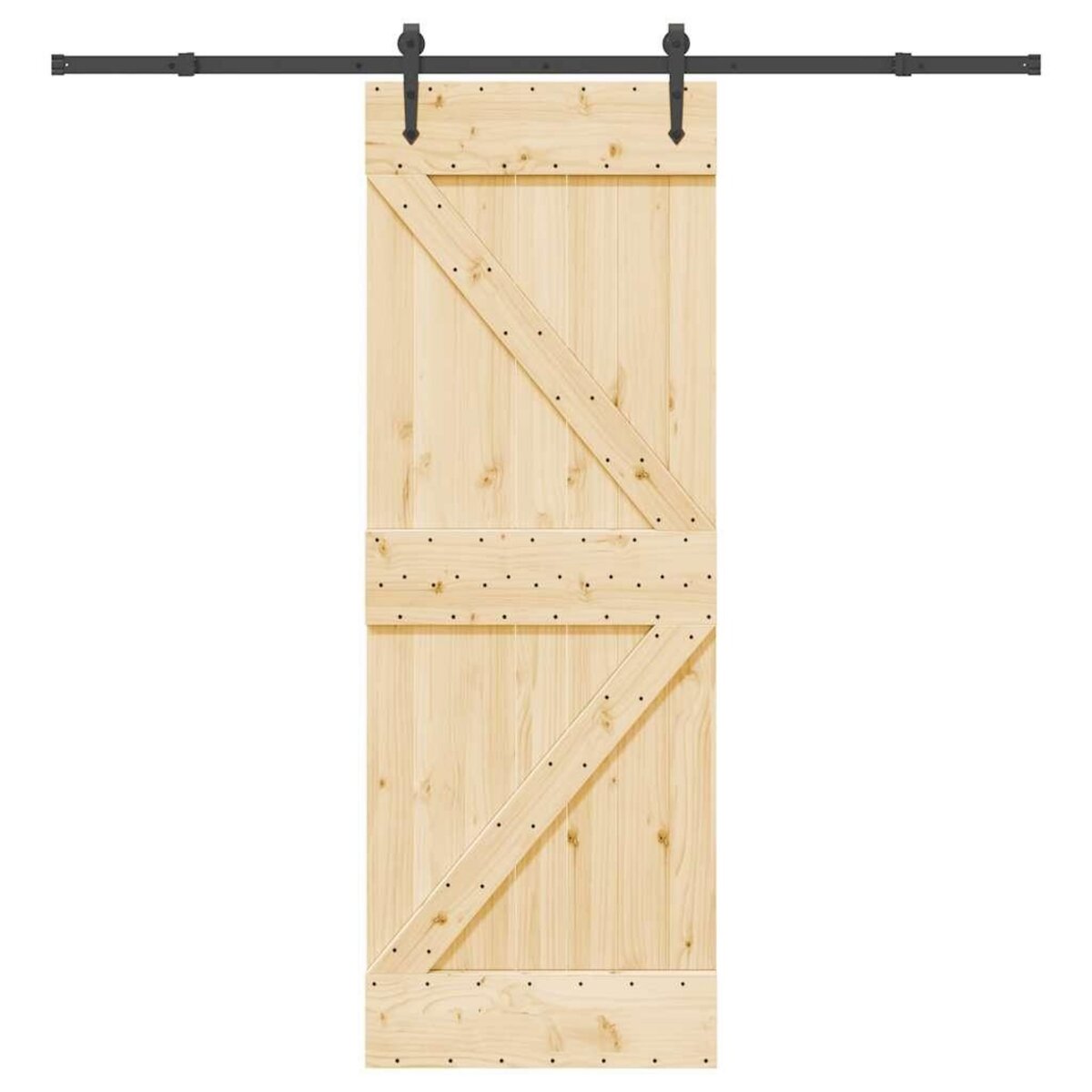 VIDAXL Porte coulissante et kit de quincaillerie 70x210 cm pin massif