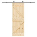 VIDAXL Porte coulissante et kit de quincaillerie 70x210 cm pin massif