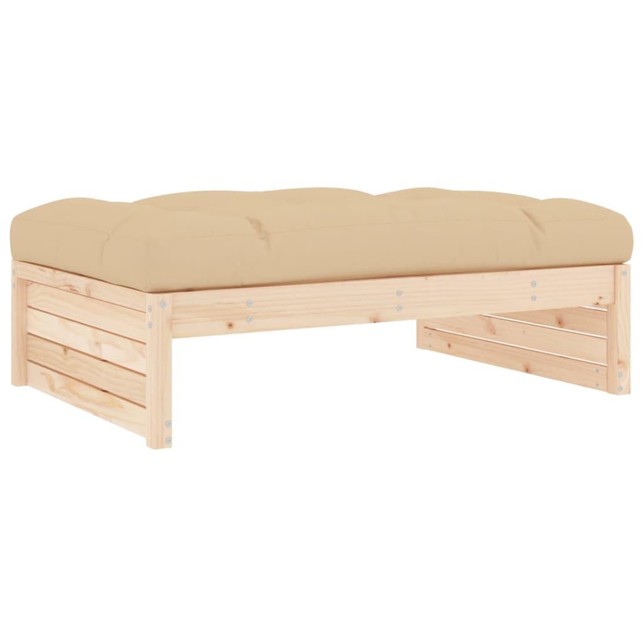 Voir la diapositive 2 : VIDAXL Repose-pied de jardin 120x80 cm bois de pin massif