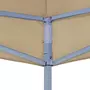 VIDAXL Toit de tente de reception 4x3 m Beige 270 g/m^2