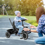 Voir la diapositive 2 : HOMCOM Tricycle 2 en 1 pour enfants avec poignée de poussée réglable, 2 paniers et pédales - pour 18 mois - 5 ans - noir