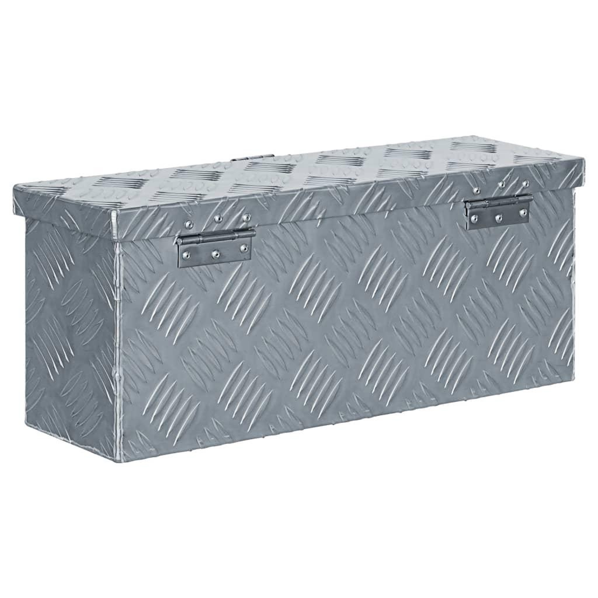 Voir la diapositive 3 : VIDAXL Boîte en aluminium 48,5 x 14 x 20 cm Argente