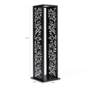 Voir la diapositive 4 : ID MARKET Range bûche vertical acier noir motif arbre H.112 cm