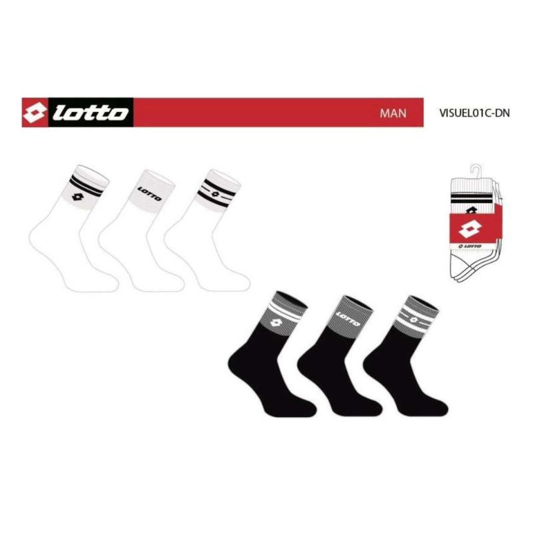 Voir la diapositive 4 : LOTTO Chaussettes Homme LOTTO
