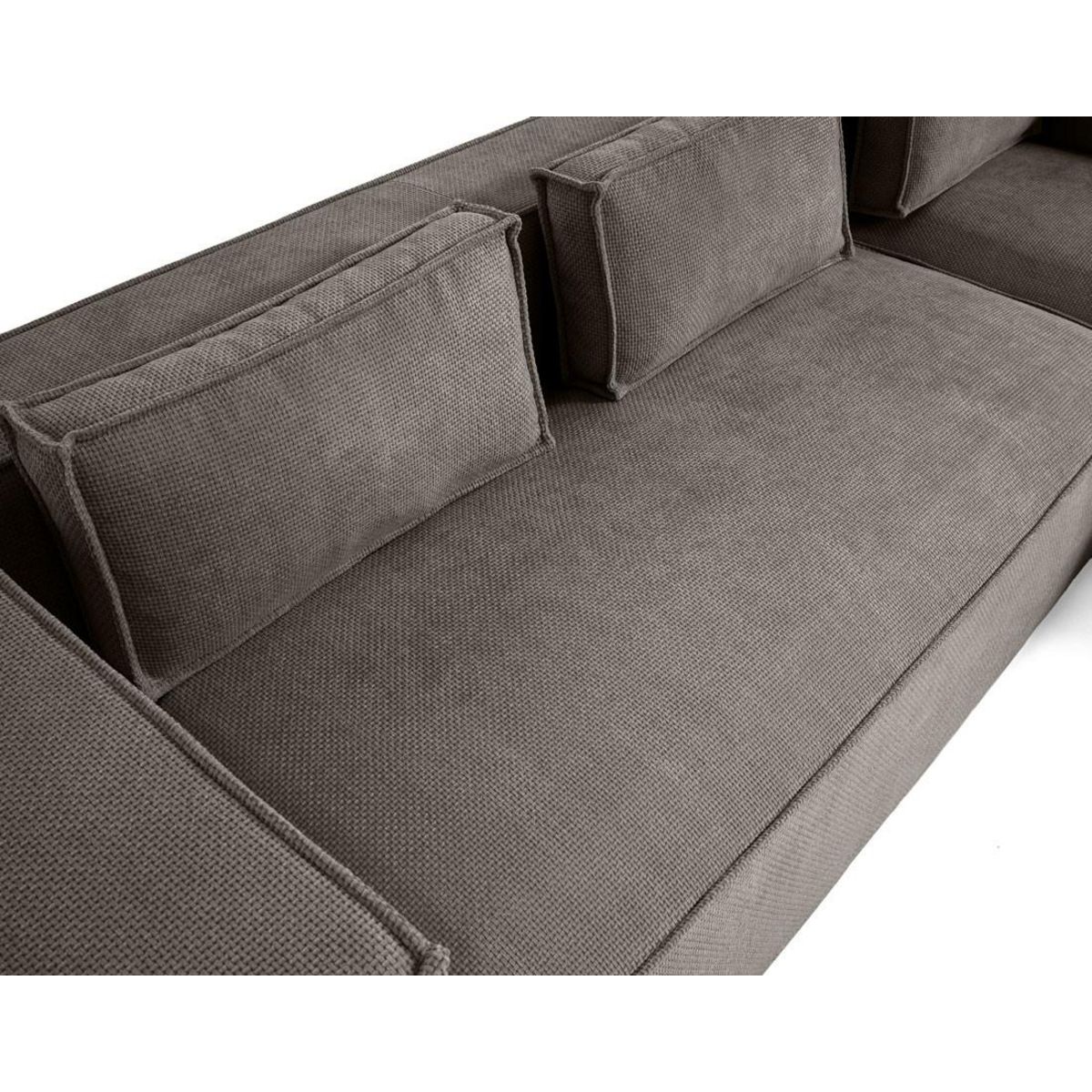 LISA DESIGN Stella - canapé d'angle droit - 4 places - en tissu texturé