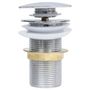 Voir la diapositive 3 : VIDAXL Drain a poussoir sans debordement Chrome 6,4x6,4x9,1 cm
