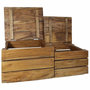 Voir la diapositive 2 : VIDAXL Ensemble de caisse de rangement 2 pcs bois d'acajou massif