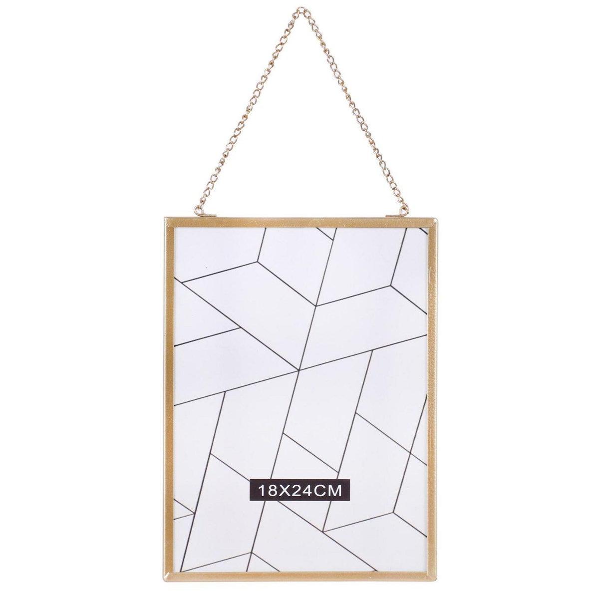 TOILINUX Lot 2x Cadre photo à suspendre design Gold Home GM - Doré