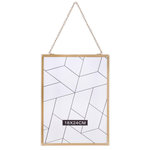 TOILINUX Lot 2x Cadre photo à suspendre design Gold Home GM - Doré