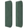 Voir la diapositive 4 : VIDAXL Tete de lit avec oreilles Vert fonce 103x16x78/88 cm Velours