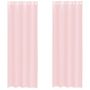 Voir la diapositive 2 : VIDAXL Rideaux en voile avec œillets 2 pcs rose clair 140x260 cm