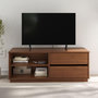 Voir la diapositive 2 : IDIMEX Meuble TV MAITE L 110 cm 2 tiroirs en bois massif