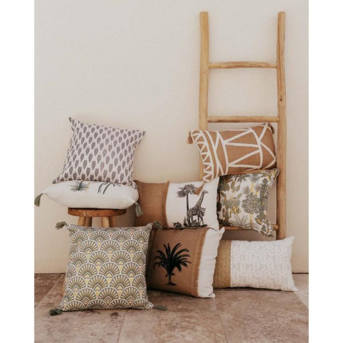 Paris Prix Coussin Déco Jute  Tokao  30x50cm Naturel