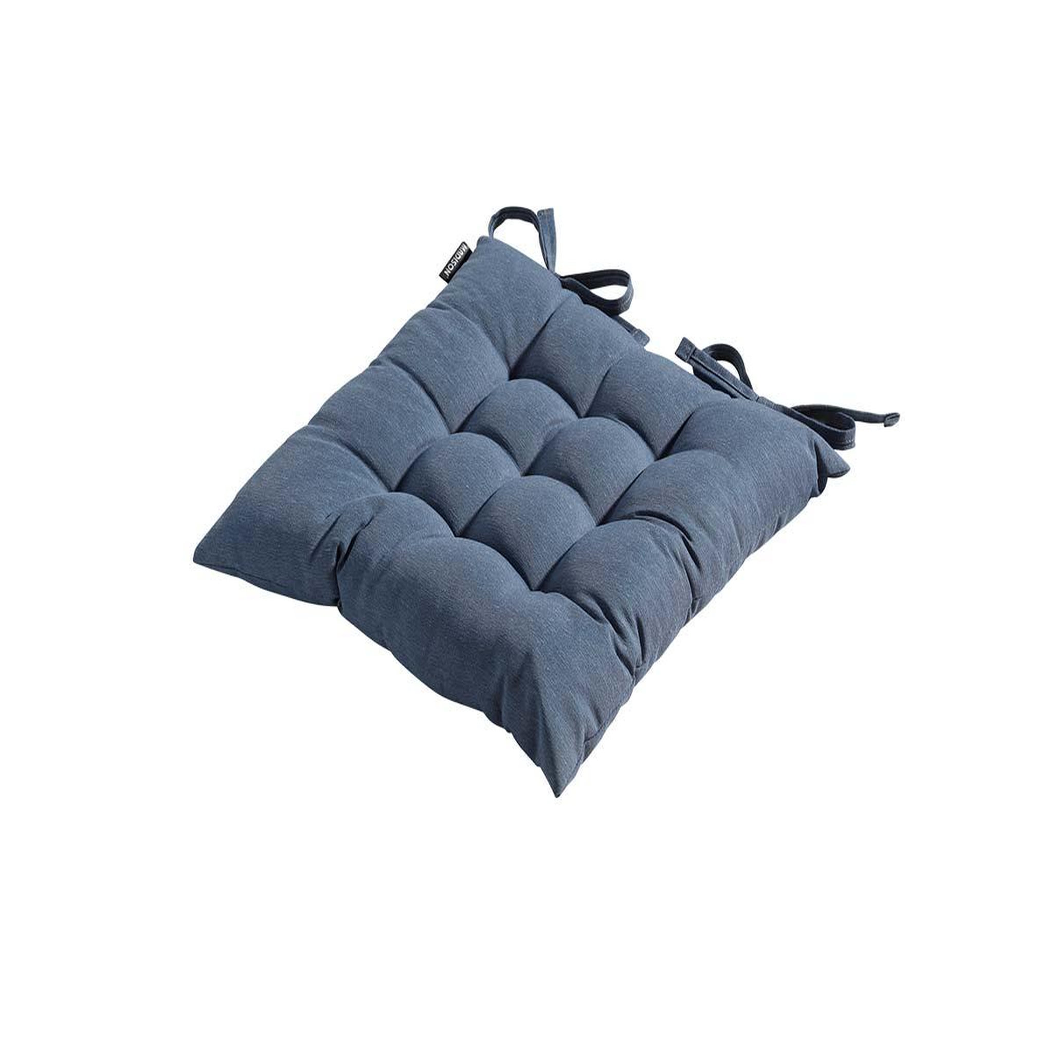 Voir la diapositive 2 : MADISON Galette de chaise de jardin Toscane Panama Safier Blue 46 x 46 cm