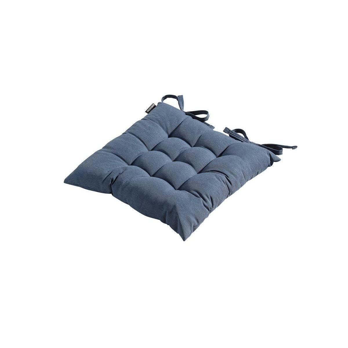 MADISON Galette de chaise de jardin Toscane Panama Safier Blue 46 x 46 cm