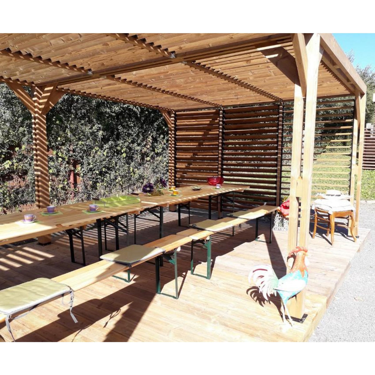 Hisense Pergola 20.93m² bois traité - tho3562vt