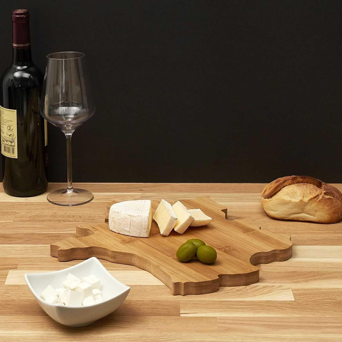 The Home Deco Factory Planche apéritive en carte de France - Beige