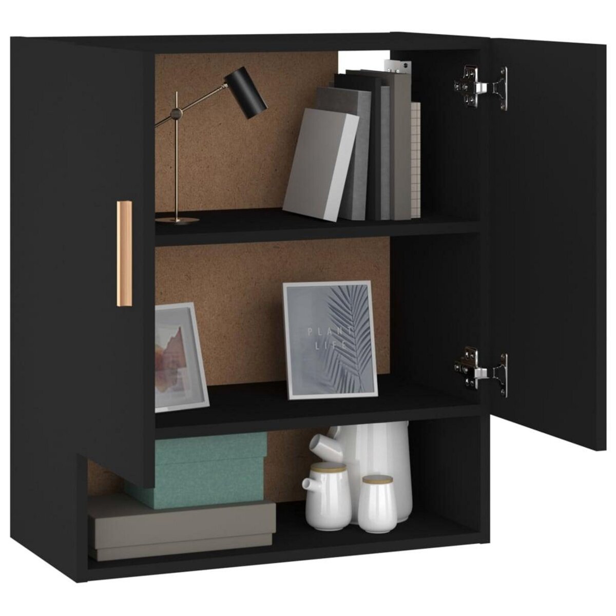 VIDAXL Armoire murale Noir 60x31x70 cm Bois d'ingenierie