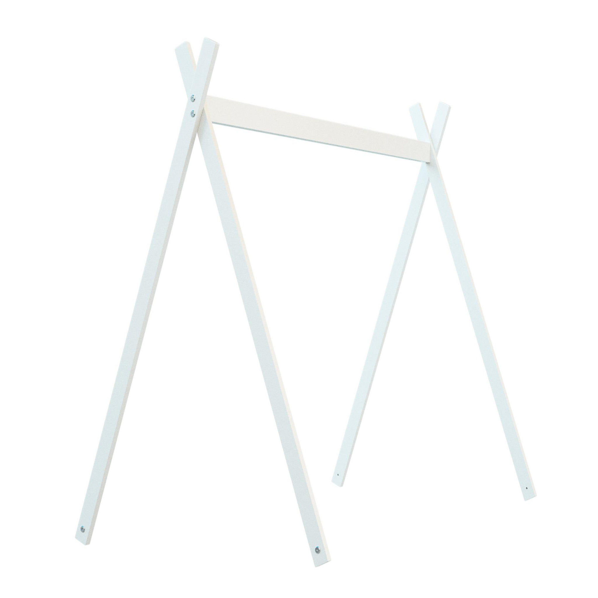 Voir la diapositive 3 : WEBABY Lit bébé en bois 70 x 140 cm avec tipi