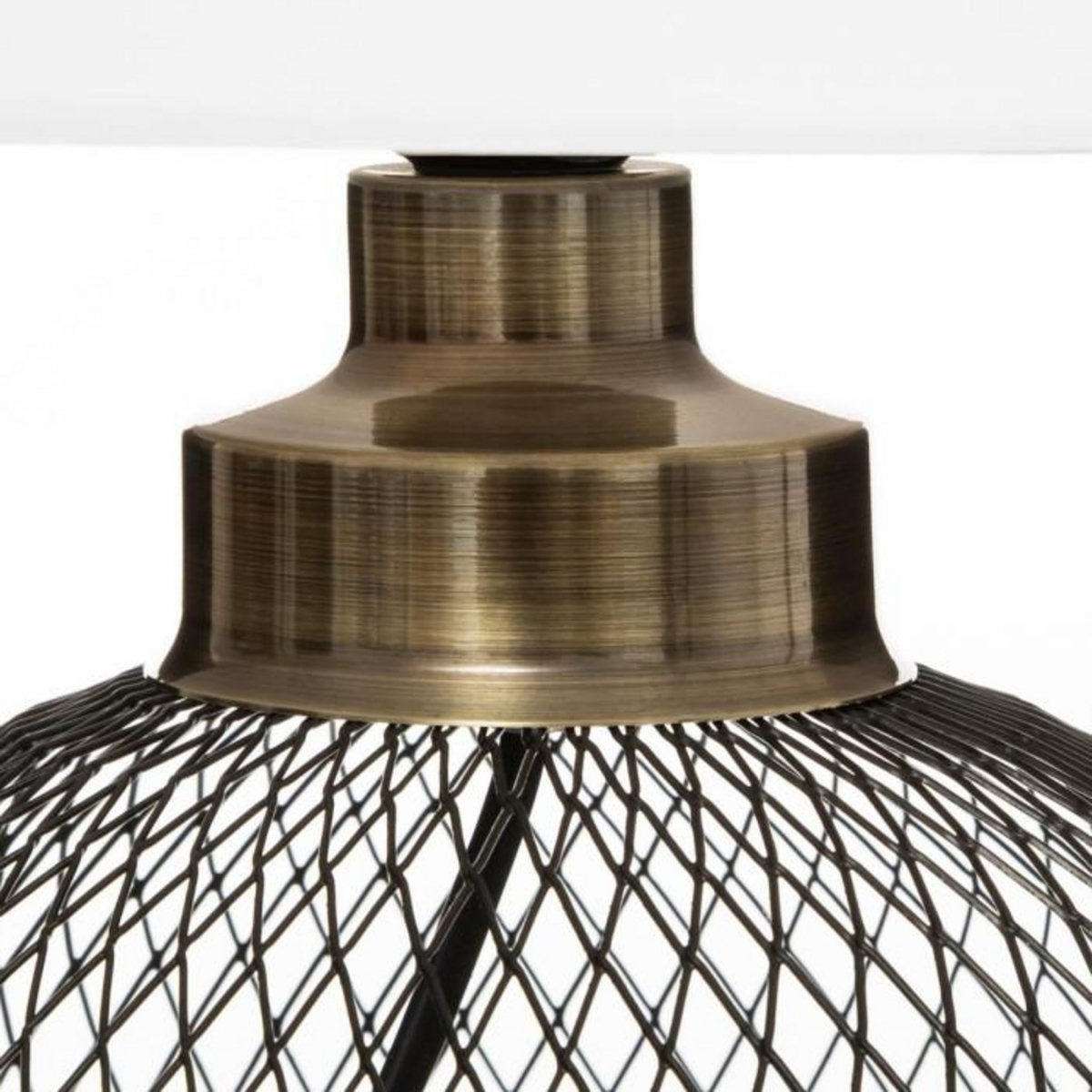 ATMOSPHERA Lampe à Poser Grillage  Emie  38cm Noir & Blanc