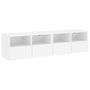Voir la diapositive 2 : VIDAXL Meubles TV muraux 2 pcs blanc 60x30x30 cm bois d'ingenierie