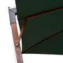 Voir la diapositive 5 : VIDAXL Parasol suspendu avec poteau en bois 300x300 cm vert