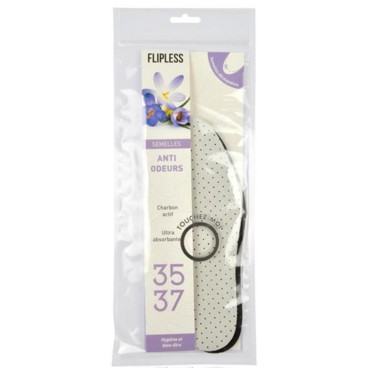 Paris Prix Semelles Chaussures  Anti Odeurs  Taille 35/37 Gris