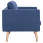 Voir la diapositive 5 : VIDAXL Canape a 3 places Tissu Bleu