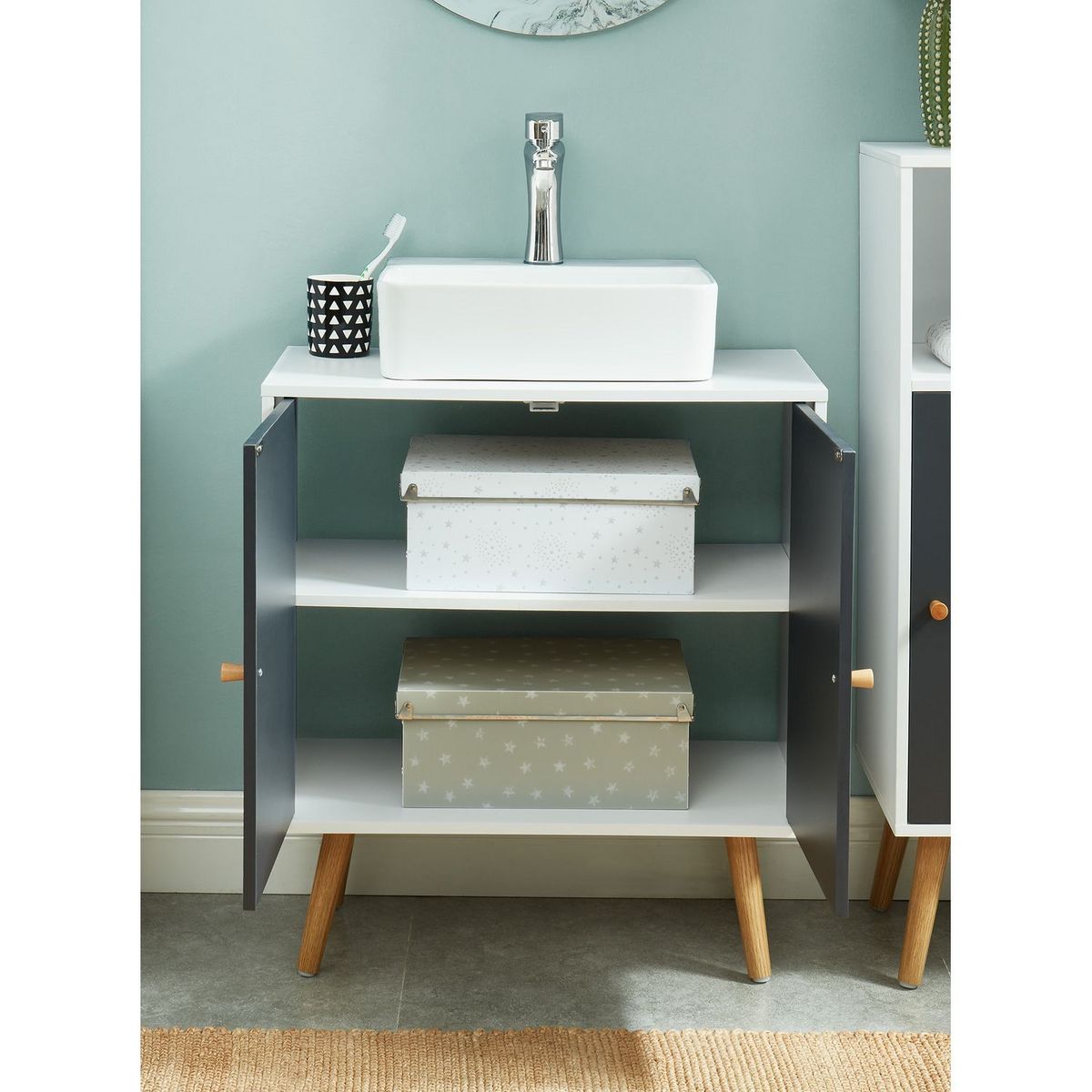 Meuble de salle de bain sous vasque L60cm ALEX