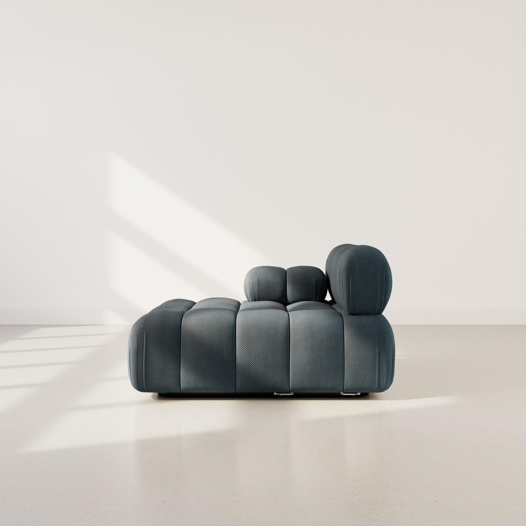 Voir la diapositive 6 : LISA DESIGN Ruby - module d'assise méridienne gauche en velours texturé