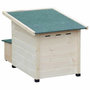 Voir la diapositive 3 : @Pet pet Maison hérisson XL 53x65x52cm bois blanc