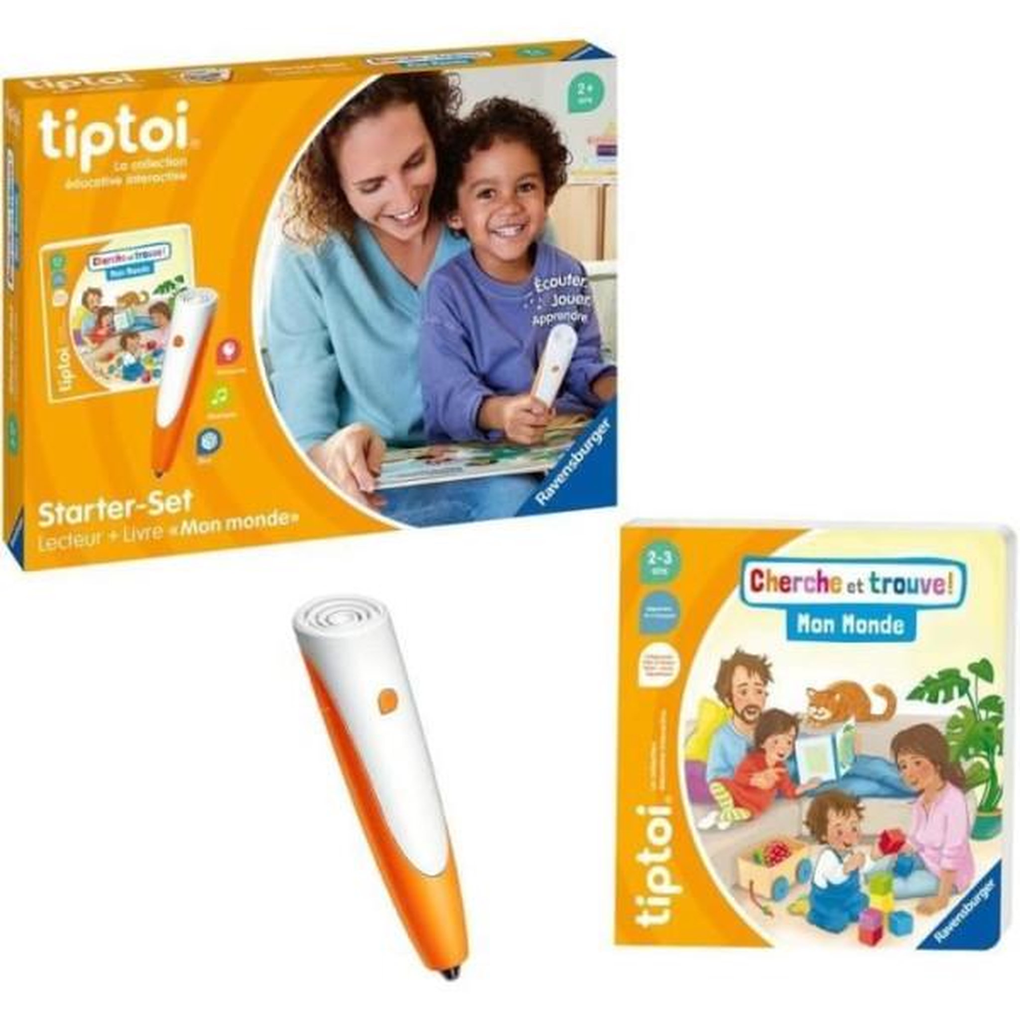 Voir la diapositive 2 : RAVENSBURGER Tiptoi starter mon monde, lecteur et livre, 00174, a partir de 5 ans, ravensburger