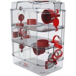 Zolux Cage sur 3 étages ZOLUX - Rody3 trio - Pour hamsters, souris et gerbilles - L 41 x p 27 x h 53 cm - Grenadine