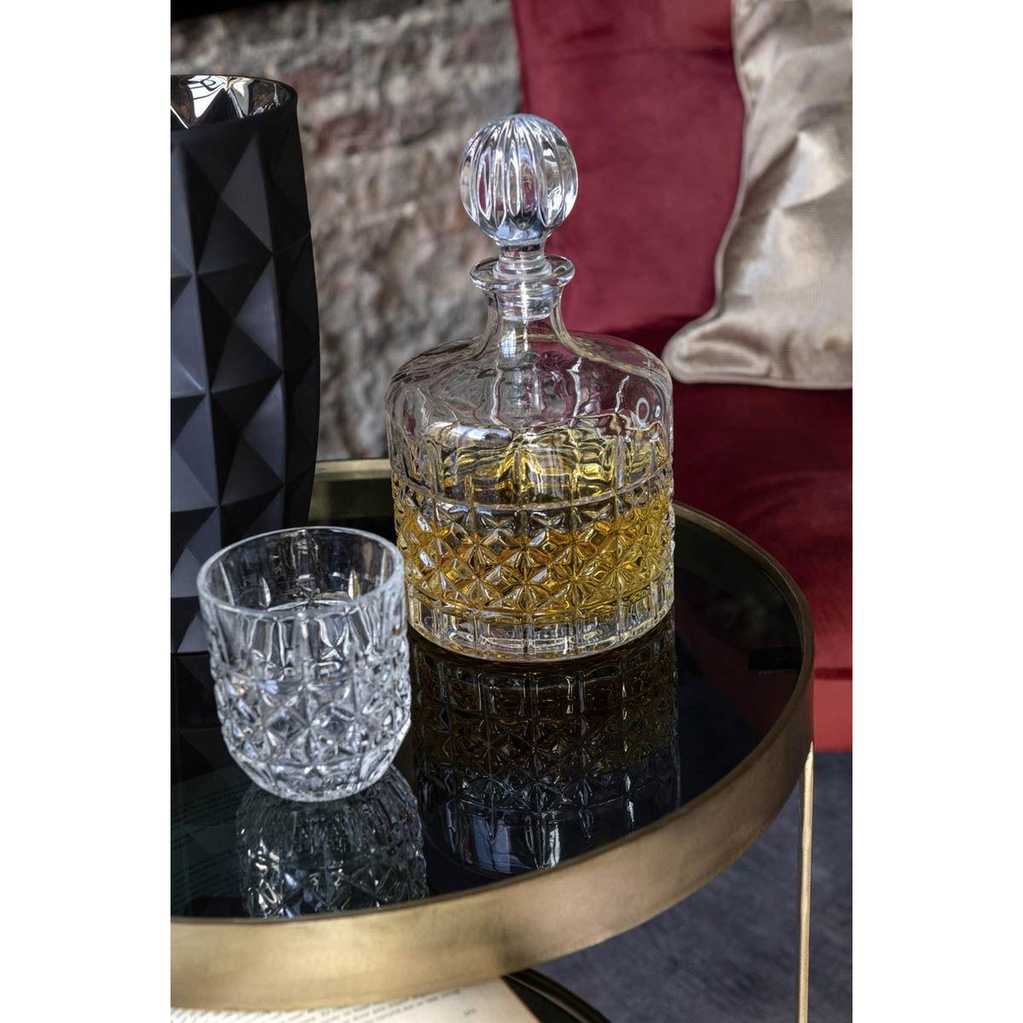 Voir la diapositive 3 : J-LINE Carafe en verre design  lone  1l transparent
