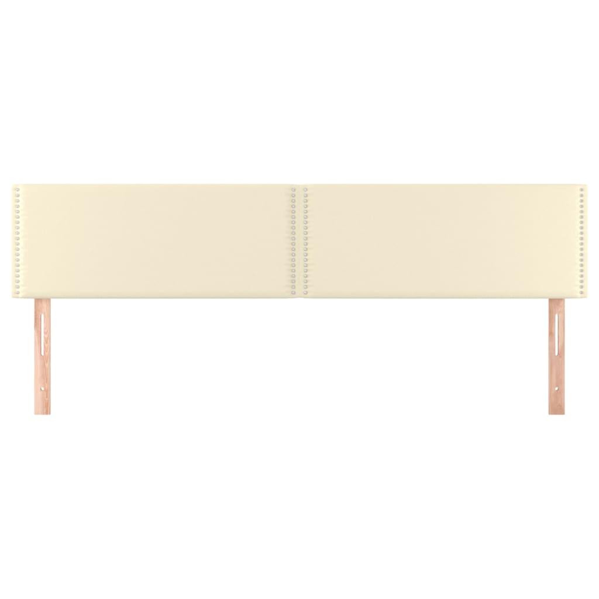 Voir la diapositive 3 : VIDAXL Tetes de lit 2 pcs Creme 100x5x78/88 cm Similicuir