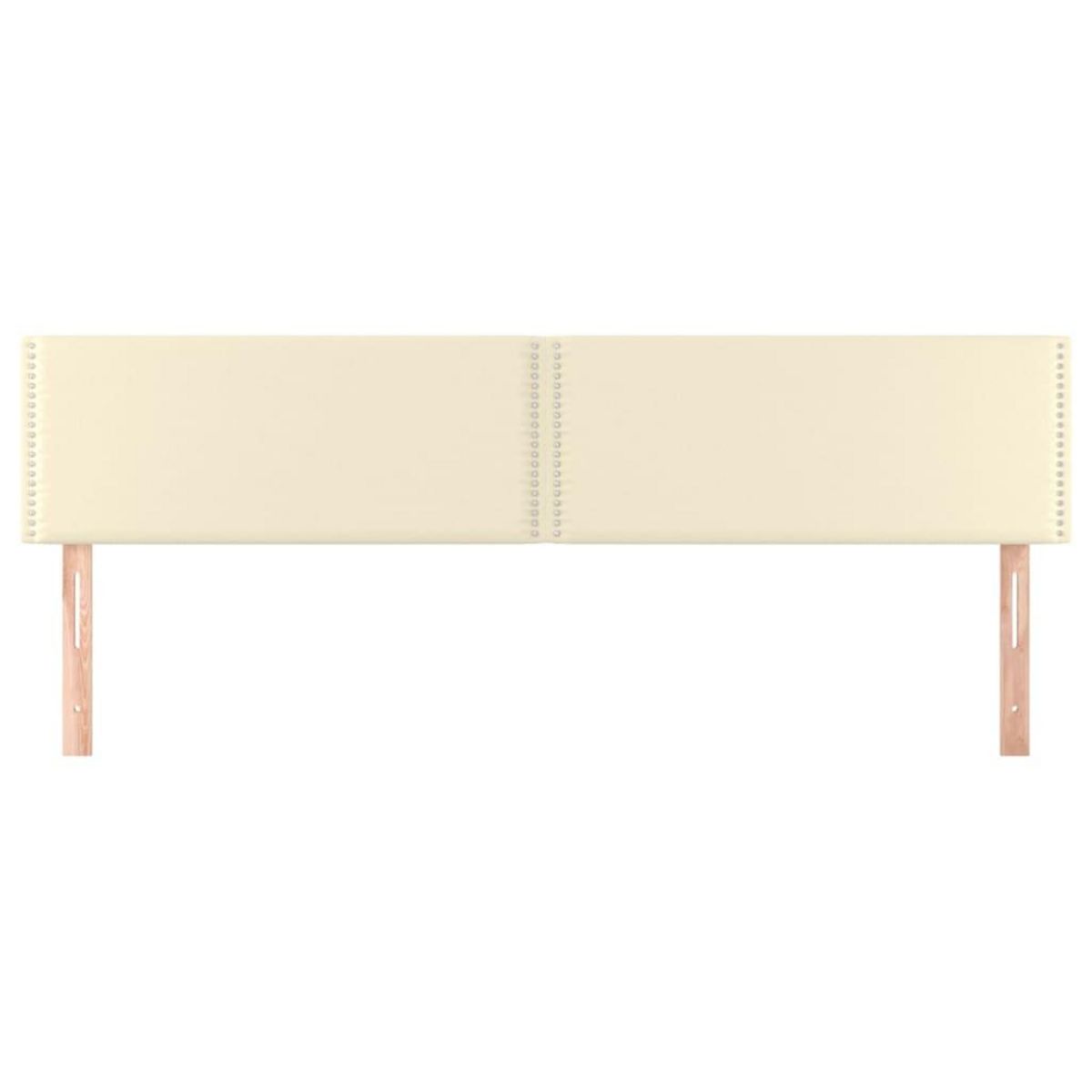 VIDAXL Tetes de lit 2 pcs Creme 100x5x78/88 cm Similicuir