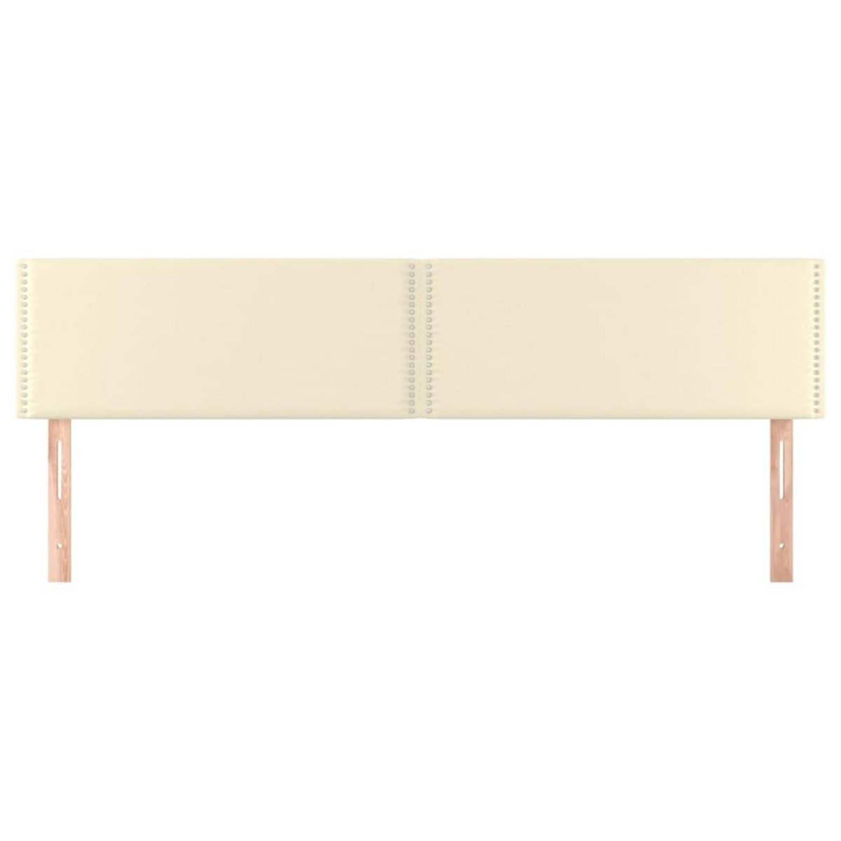 VIDAXL Tetes de lit 2 pcs Creme 100x5x78/88 cm Similicuir