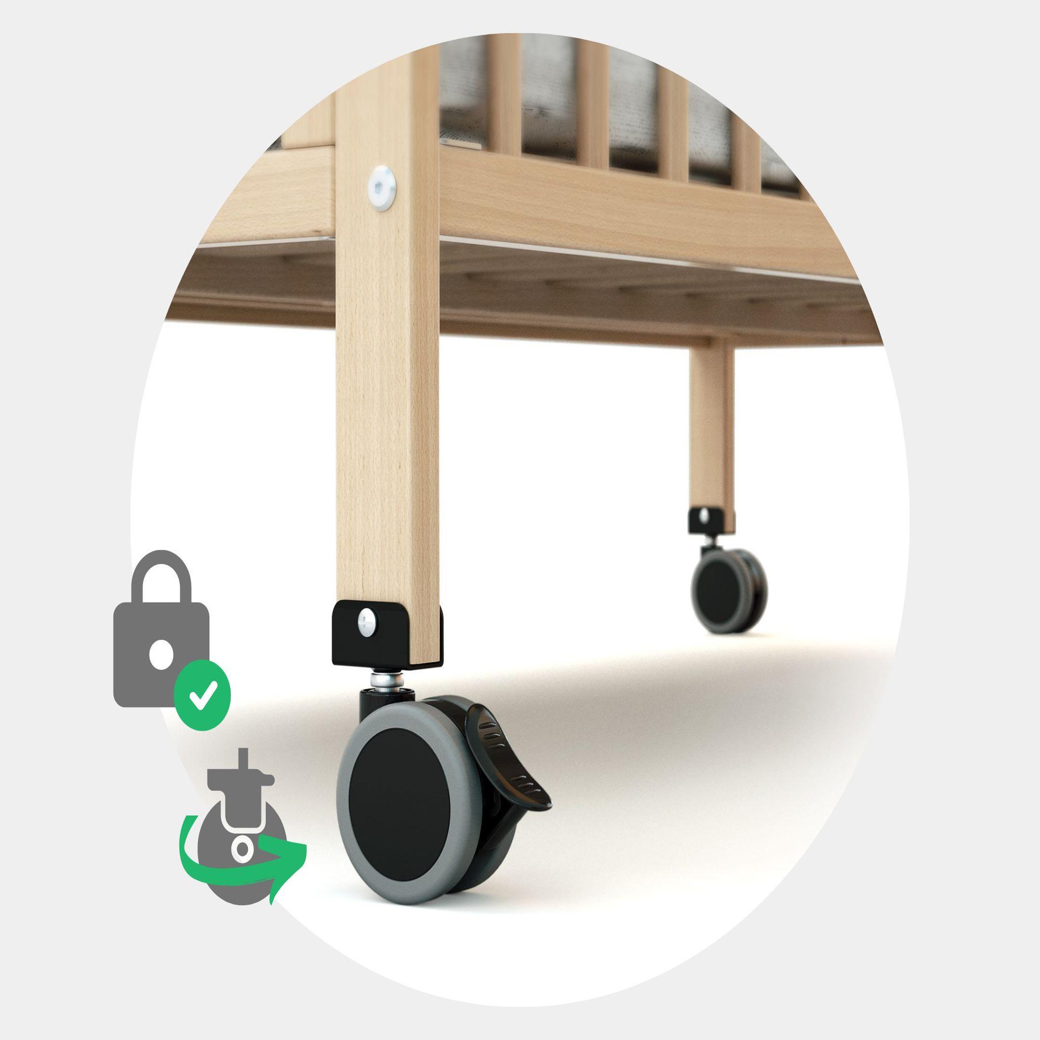 Voir la diapositive 6 : AT4 Lit bébé pliant ESSENTIEL en bois