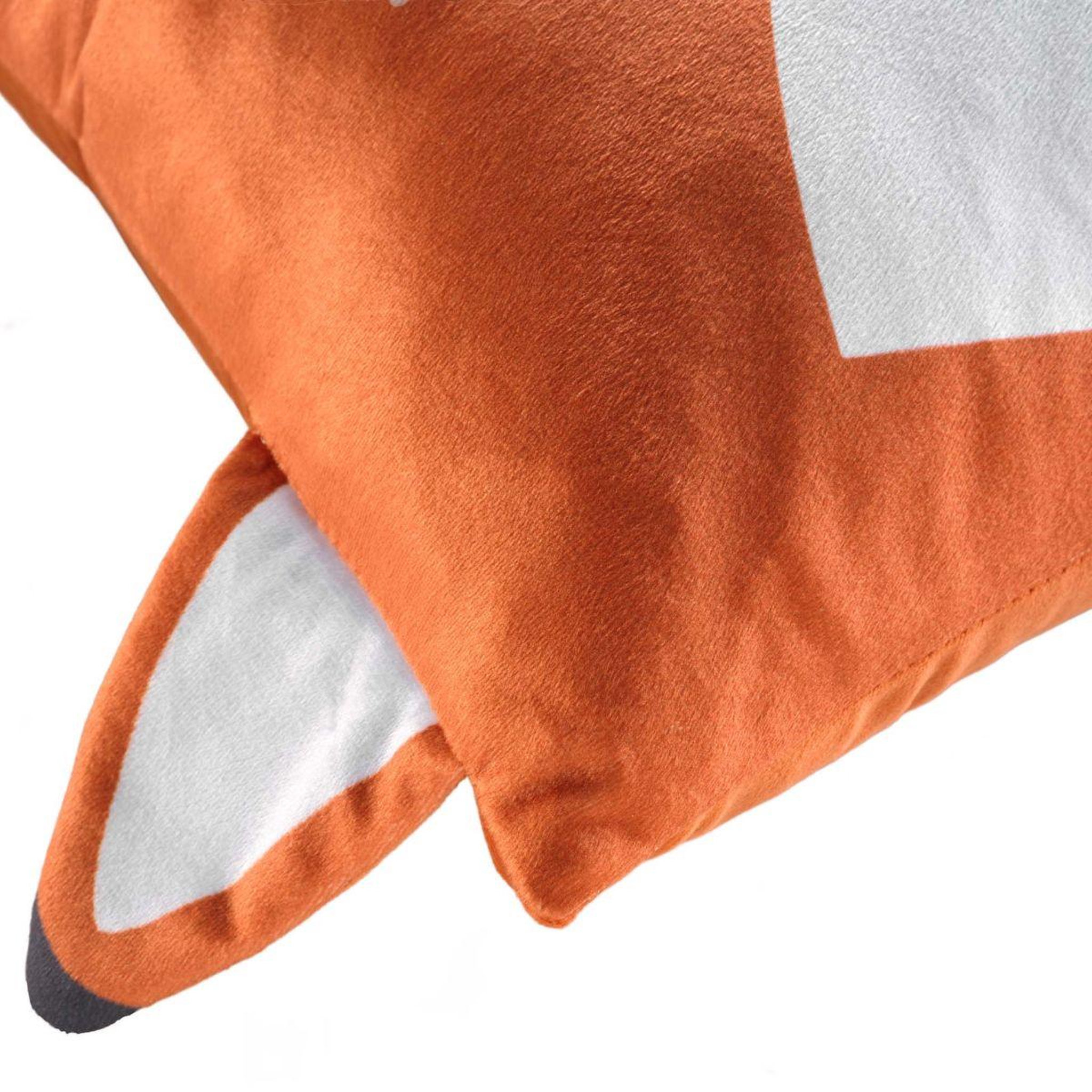 Voir la diapositive 3 : Douceur d'Intérieur Coussin déco enfant en velours  roxy  40x40cm orange