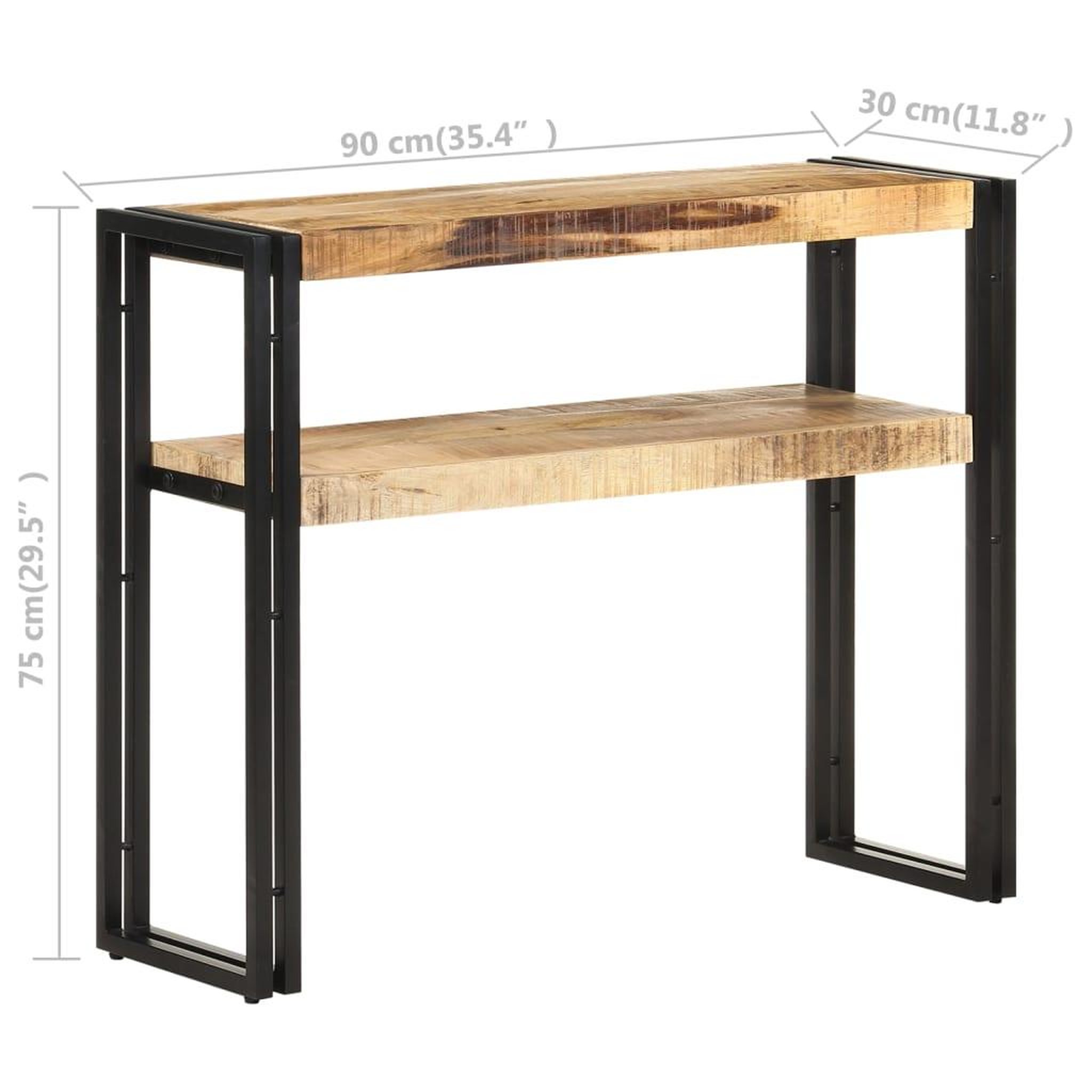 Voir la diapositive 5 : VIDAXL Table console 90x30x75 cm Bois de manguier brut