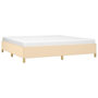 Voir la diapositive 3 : VIDAXL Cadre de lit sans matelas creme 200x200 cm tissu