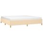 Voir la diapositive 3 : VIDAXL Cadre de lit sans matelas creme 200x200 cm tissu
