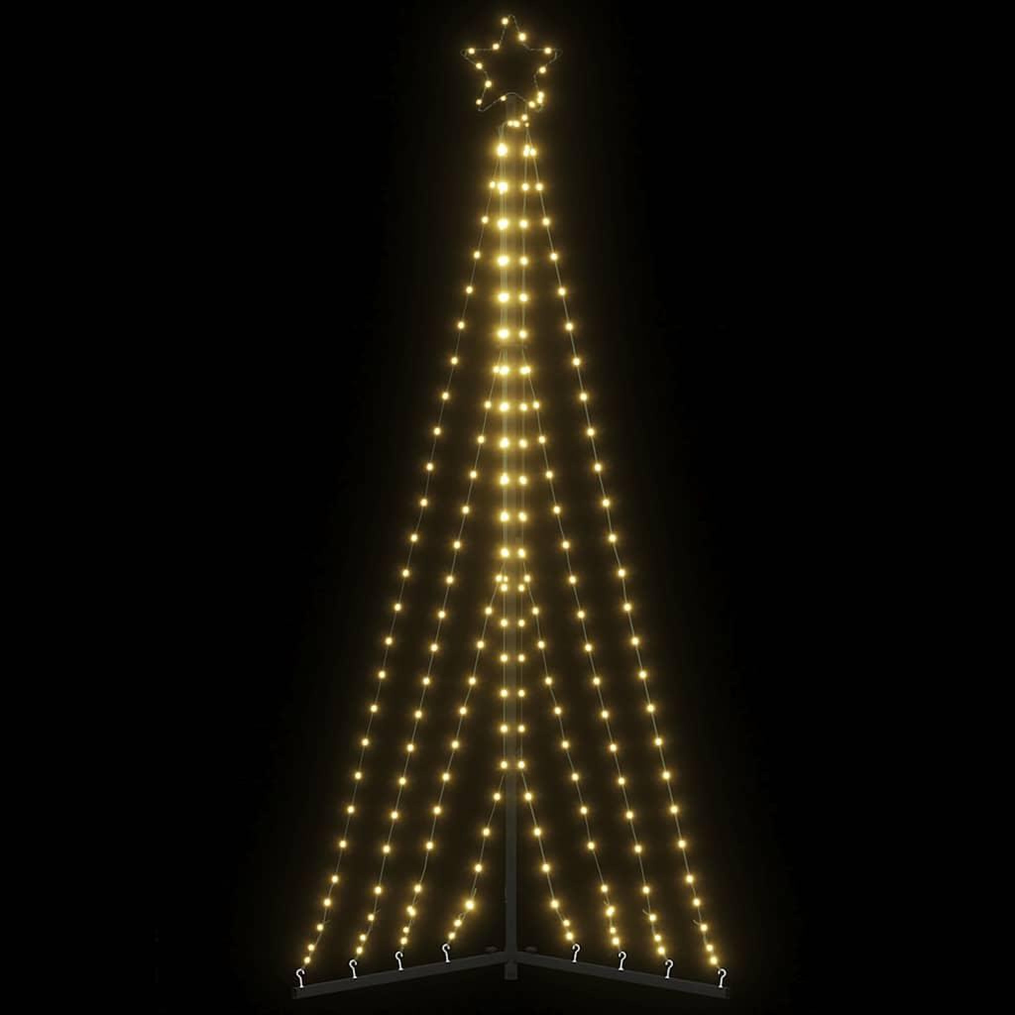 VIDAXL Sapin de Noël a LED 339 LED blanc chaud 187 cm
