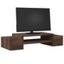 Voir la diapositive 3 : VIDAXL Support de moniteur et rangement chêne marron bois d ingénierie