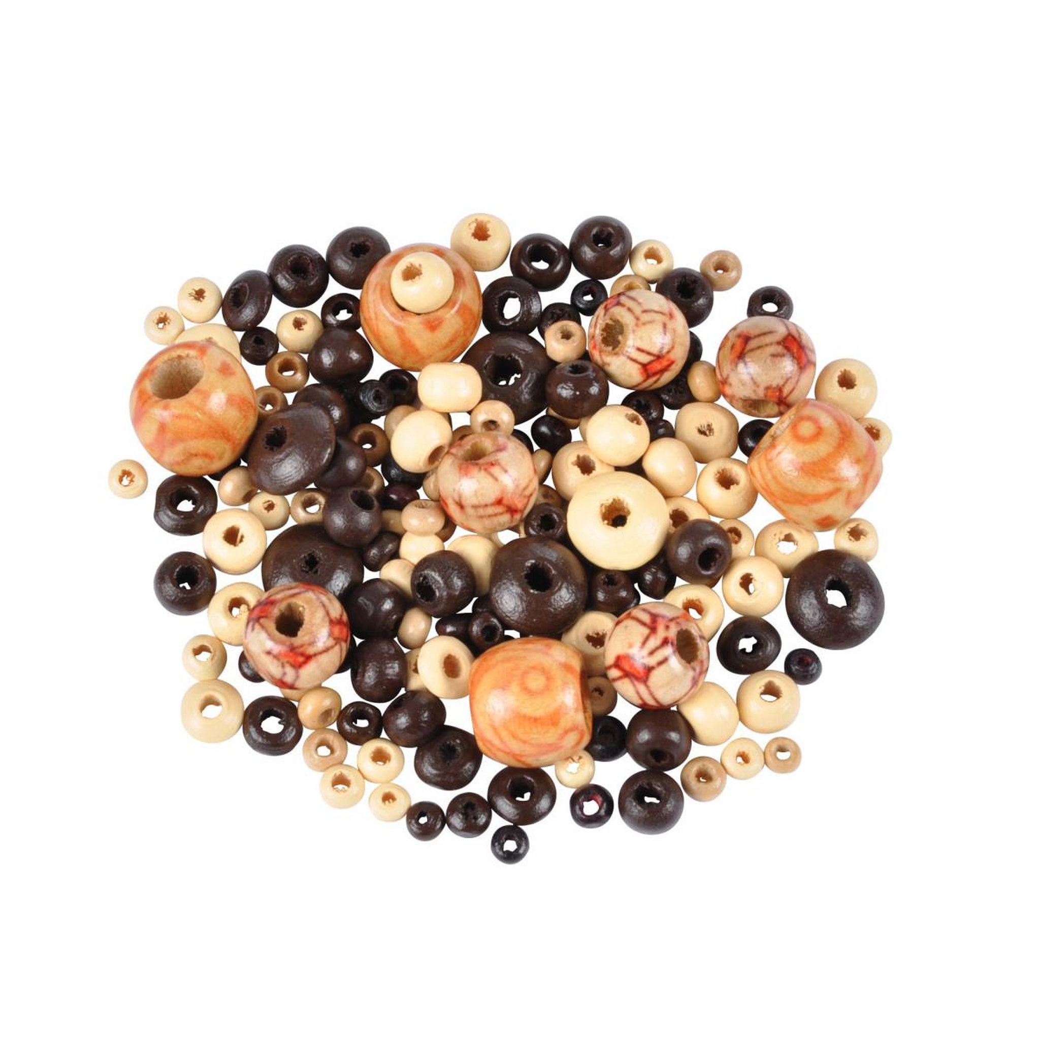 HOMEA Lot de Perles  Mélange  12cm Naturel