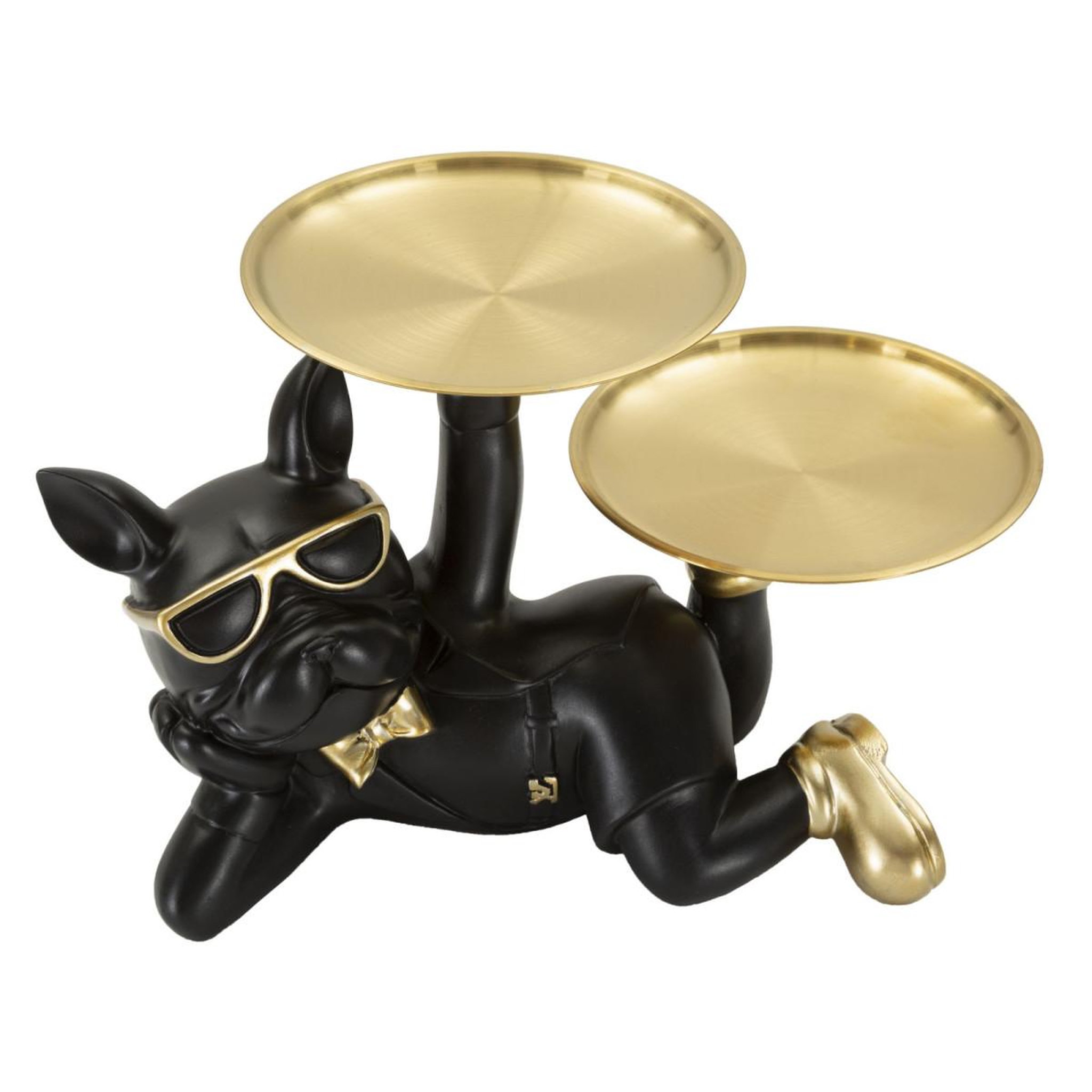 Voir la diapositive 3 : Paris Prix Vide-Poche Statuette Chien  Dog Rover  23cm Noir