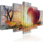 Paris Prix Tableau Imprimé  Lovers' Autumn. Coloris disponibles : Multicolore
